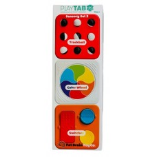 PlayTab Sensory Set 2 (Trackball Tile, Colour Wheel, Switches Tile) - Fat Brain Toys PlayTab Sensory Set 2 (Trackball Tile, Colour Wheel, Switches Tile) - Fat Brain Toys